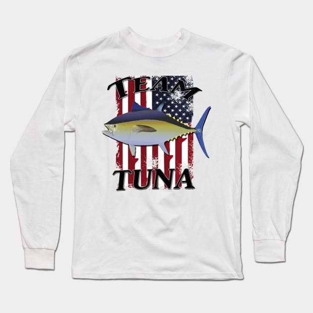 Team Tuna  USA Long Sleeve T-Shirt by Hook Ink